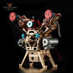 五六年级初中益智高科技手工制作金属拼装模型汽车迷你发动机系列