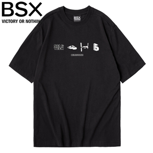 BSX联名T恤里程碑印花纯棉男装圆领短袖T恤 91093024