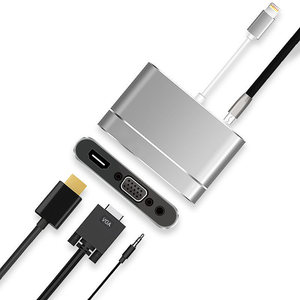 转换器苹果ipad pro/air/mini/9.7平板56投影仪显示器电视vga同屏