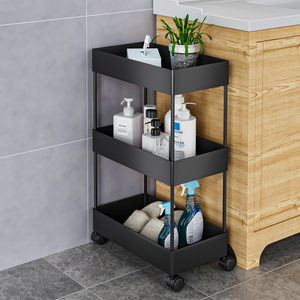 浴室落地置物架厕所洗澡洗手间夹缝架卫生间墙角拐角储物收纳架子