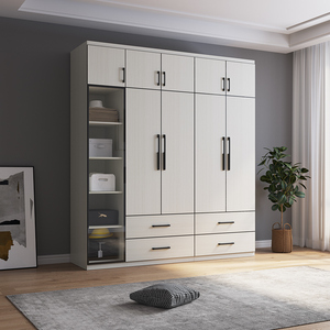 全铝家具衣柜铝合金衣柜玻璃门家用卧室储物柜收纳置物定制衣橱柜