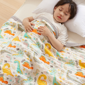 六层婴儿纱布浴巾泡泡纱毯A类加厚儿童盖毯夏季午睡空调毯毛巾被