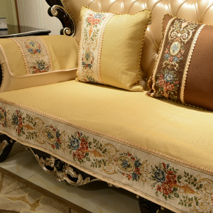 欧式沙发垫夏季高档奢华客厅真皮防滑沙发凉席垫夏天冰丝凉垫坐垫