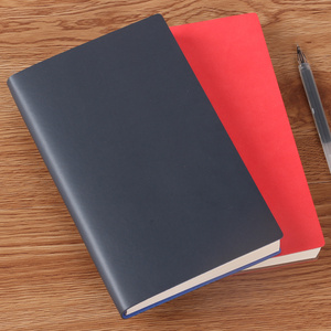 本横线本简约软皮笔记本加厚办公记事本日记创意笔记大号考研本本子