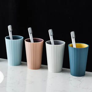 漱口洗漱杯家用简约刷牙杯情侣一对牙刷杯套装创意便携式牙缸牙桶