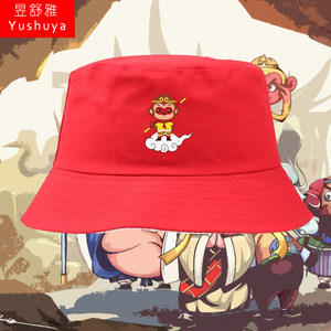 孙悟空猴子西游记唐僧八戒悟空沙僧小白龙渔夫帽子男女遮阳帽盆帽