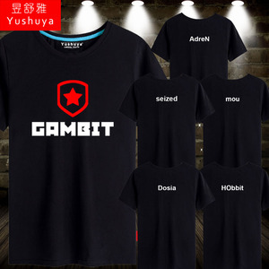 Gambit战队队服短袖t恤男CSGO比赛服学生半袖Major夺冠纪念衫衣服