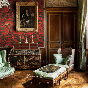 雅心欧式古典轻奢壁纸法式复古墙纸卧室床头无纺布墙布电视背景墙