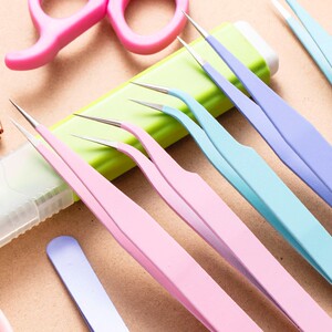 彩色手帐镊子和纸胶带贴纸离型纸本拼贴做手账的工具小配件