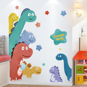 卡通儿童房间墙面装饰恐龙贴纸门贴墙壁贴画墙纸自粘幼儿园布置
