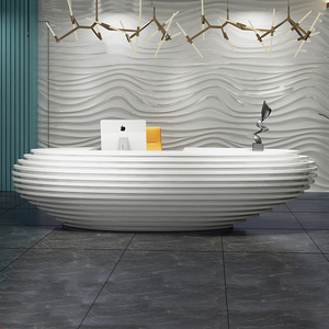 创意时尚切片造型烤漆前台接待台白色公司弧形迎宾吧台酒店收银台