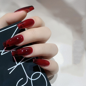 车里子红甲油胶网红美甲胶宝石红2023年新款秋冬显白透红色光疗胶