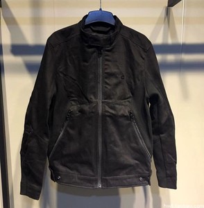 g-star男款motac-x修身黑帆布立领夹克d07429.9409.001