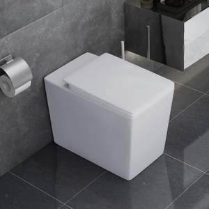 马桶无水箱脚感脚踢冲水个性虹吸式家用抽水小户型普通方形坐便器