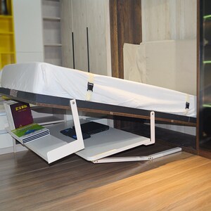 侧翻折叠床书桌床柜一体墙壁书房隐形床定制阳台折叠床家用隐藏床