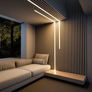 led无边框地埋线条灯暗藏嵌入式u型灯带铝合金线性灯槽过道客厅灯