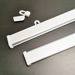 吊旗杆悬挂画轴挂轴杆大喷绘海报夹天花板吊挂画架铝合金扁形银色_阿