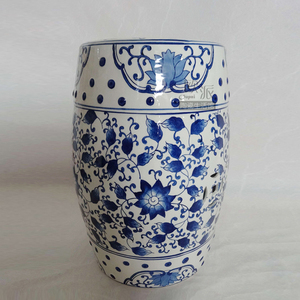 陶瓷凳子青花瓷坐墩 中式椅休闲鼓凳 创意家具 家居摆件 梳妆边几