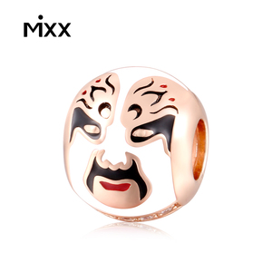 mixx中国风勇敢脸谱串珠 925银自由串搭手链项链 古风饰品