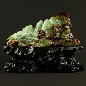 岫玉摆件客厅山水摆件家居摆设假山摆件新房摆件乔迁新居造景摆件