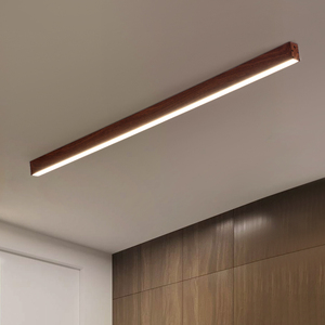 北欧过道走廊灯极简长条木纹客厅无主灯现代简约一字办公室吸顶灯