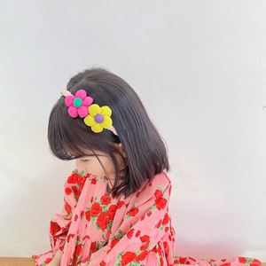 儿童可爱小学生花朵发箍小女孩糖果色简约压法头箍幼儿园百搭发卡