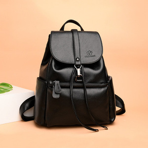 防盗真皮中年女士双肩包包软皮女包中老年人妈妈包旅游出差小背包