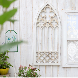 美式乡村假窗庭院店铺壁挂创意软装做旧木质窗户背景墙面挂件装饰