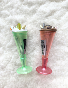 日本正品绝版巴菲杯冰淇淋造型带细闪圆珠笔（2支）
