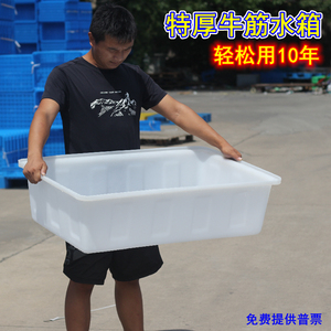加厚塑料水箱长方形牛筋箱卖鱼盆养龟周转箱储水箱大号泡瓷砖水槽