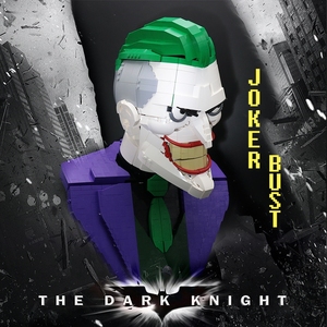 s牌兼容乐高moc小丑希斯莱杰头像玩具钢铁侠积木成人高难度拼装