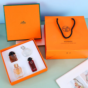 hermes爱马仕香水小样女士持久淡香花园橘彩星光四件套七夕礼盒装