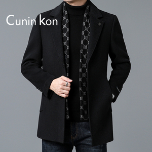 Cunin Kon【香港】干部外套男装显年轻公务员领导行政毛呢大衣AS8