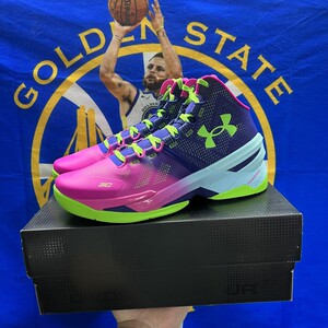 正品安德玛ua curry2 库里2 北极光 高帮男子篮球鞋 3026052-600