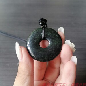 天然西藏药王石平安扣吊坠蛇纹石平安符养生男女通用款可鉴定项坠