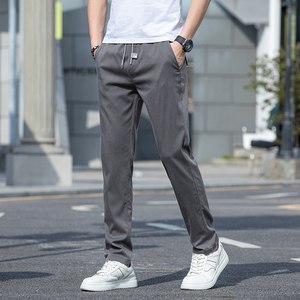 yishion/以纯休闲裤男官方旗舰店官网夏季薄款修身抽绳腰时尚男装