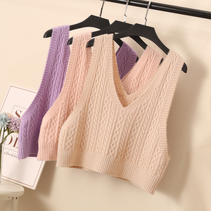 毛线小背心女短款
