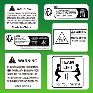 亚马逊防窒息警告语标签欧代包装法回收标签Triman贴纸fba标签纸