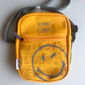 2021新款小方包anello笑脸斜挎包男女运动小包日本乐天单肩包