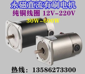 定制 DC12V至220V 永磁 直流 有刷  特殊 电机 马达 30W至600W