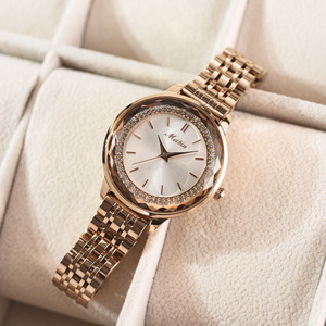 马儿快冲淘宝美宾气球满天星钢带女表防水新款镶钻