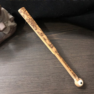 精品斑竹7寸18方老梅鹿扇骨和尚头老年人扇子女生古风夏天便携