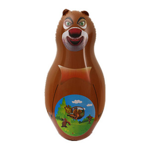 熊大熊二充气不倒翁气球玩具儿童男幼儿园道具早教拳击孩子千吨锤