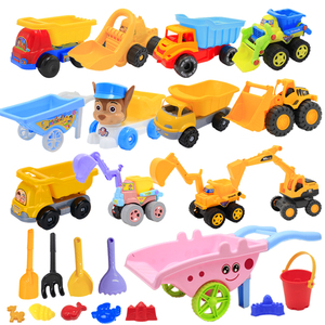 儿童沙滩玩具车套装决明子玩具沙子宝宝挖沙工具大号卡车工程车子
