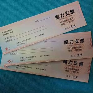 强烈推荐*魔力支票向宇宙下订单吸引力法则愿景版心想事成13张