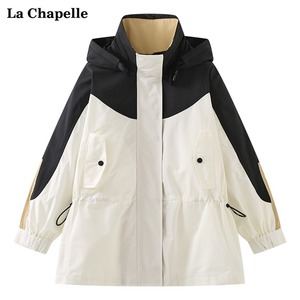 拉夏贝尔/La Chapelle冬季短款棉服女韩版时尚百搭加厚棉衣外套