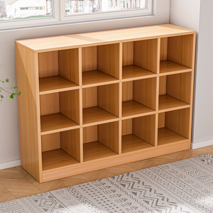 简易书架置物架落地书柜置物柜自由组合格子柜子储物柜多层展示架