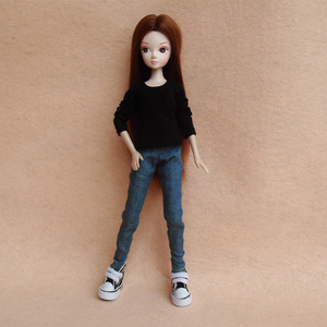 可儿娃娃衣服 心怡ob27 blythe牛仔裤 ob22 ob24娃衣 t恤打底衫