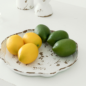 仿真柠檬模型 样板间餐厅假水果装饰 厨房软装摆件 美食摄影道具