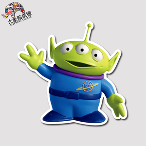 玩具总动员贴纸 拉杆箱贴纸 三眼外星人贴纸 笔记本防水贴纸